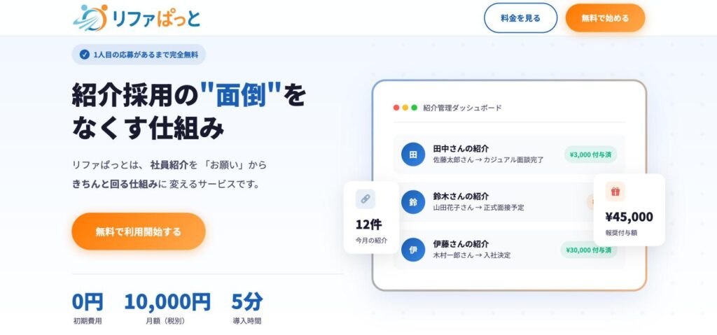 リファぱっとのトップページ