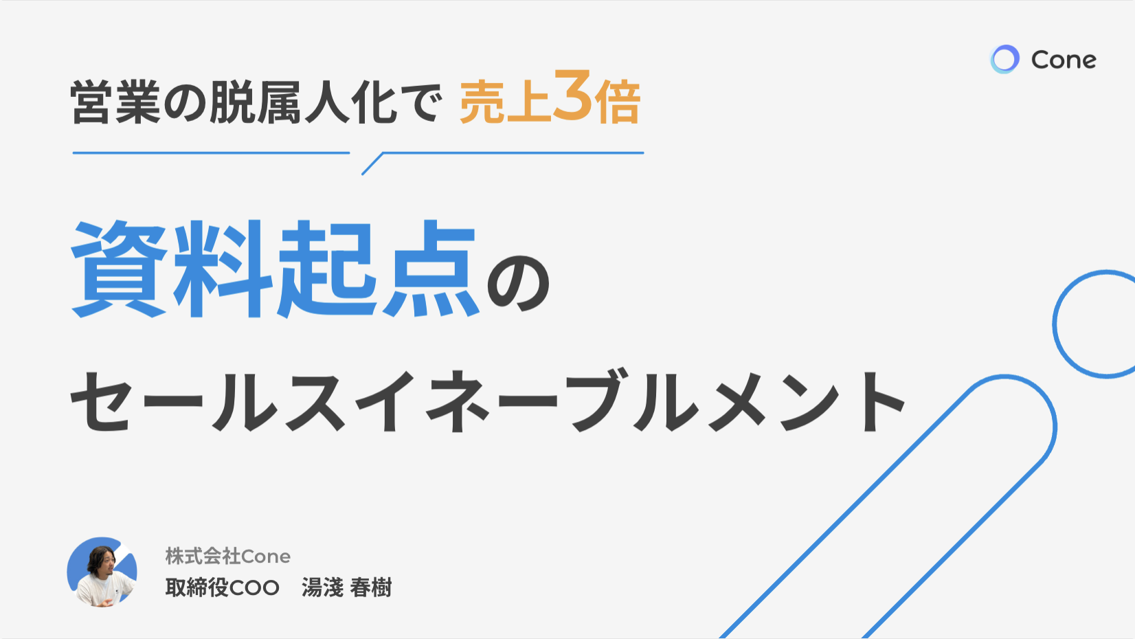 【売上3倍】資料起点のセールスイネーブルメント